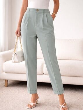 🌷 2 for $15 Tailored Pleated Men’s Pants - Light blue Sage